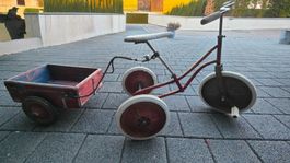 Vintage Dreirad mit Anhänger 1950/60er – Spielzeug