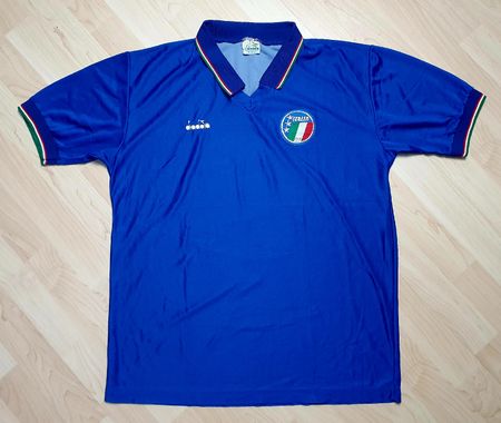 ITALIA 90 TRIKOT ITALIEN DIADORA GRÖSSE L MAILLOT MAGLIA