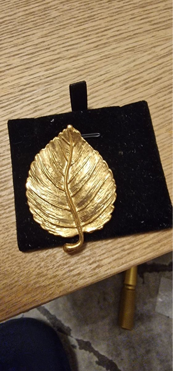 Spille & Fermagli: Goldene Brosche im Blätterdesign, neuwertig – Usato da St. Gallen venduto da mania03
