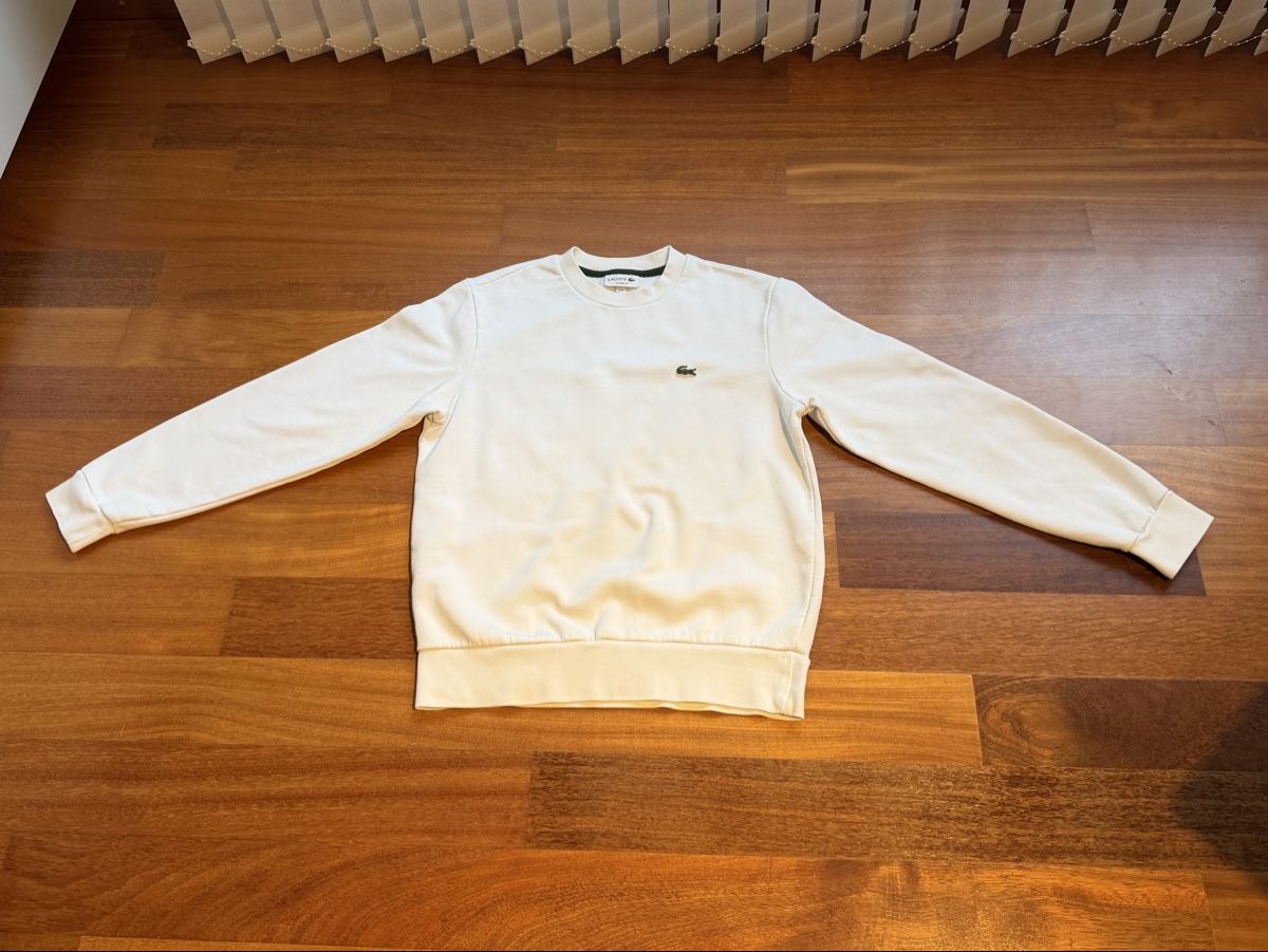 Lacoste Maglioni & Felpe: Lacoste Pullover weiss Classic Fit Grösse M – Usato da Mörel venduto da kaiwalker