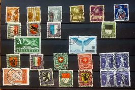 Schweiz  - verschiedene  alte Briefmarken