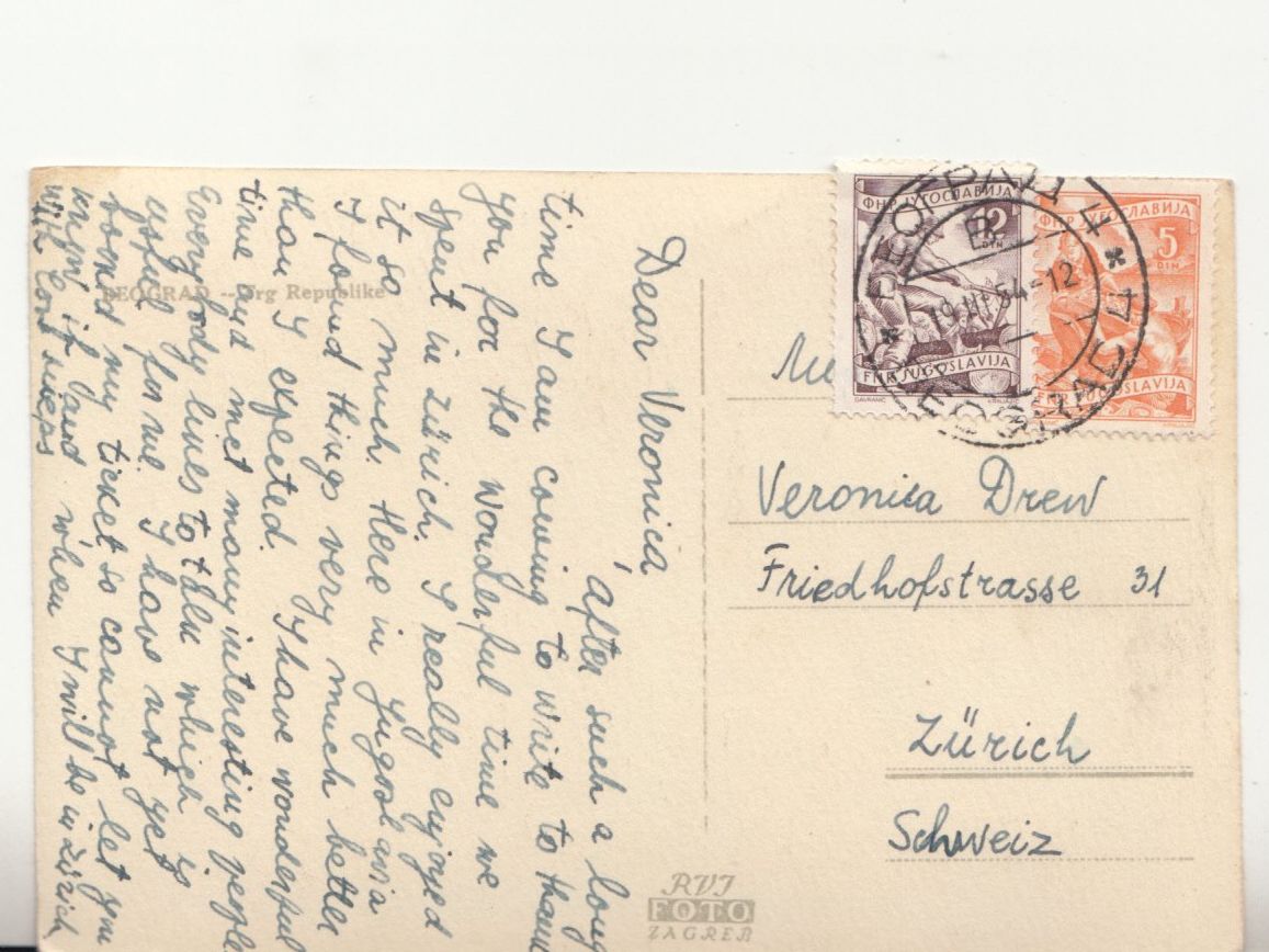 Cartoline postali: Belgrad 1954 – Usato da Bürglen TG venduto da StampGraf 1