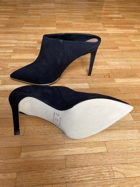 Damenschuhe: Mules en daim noir 39 neuves – Neu und originalverpackt aus Bursins von Mr1968 4