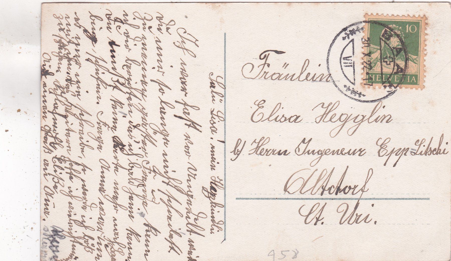 Cartoline postali: Kitsch Mann Paar  In einem kühlen Grunde 1922 – Usato da Herisau venduto da Lisegrat2008 1