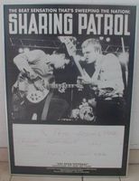 SHARING PATROL - rares Konzertplakat, gerahmt und LP