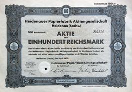 Heidenauer Papierfabrik AG, Heidenau - 1938