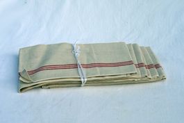 Set 6 Stk. Antike Leinen Geschirrtücher (98x50cm) unbenutzt