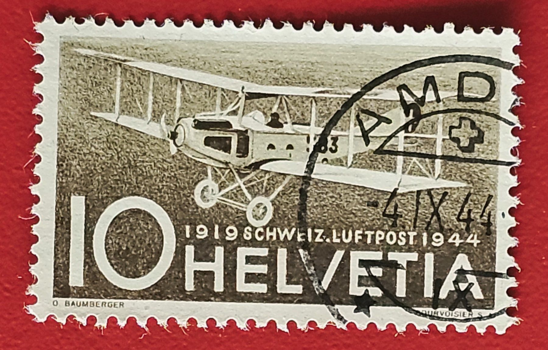 Tutti i francobolli: FLUGPOST 37 STEMPEL AMDEN WALENSEE ST GALLEN 1944 – Usato da Düdingen venduto da Quartierstrasse