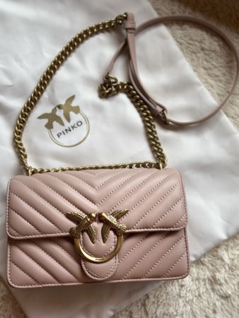 Pinko Love Bag Leder Rosa neuwertig