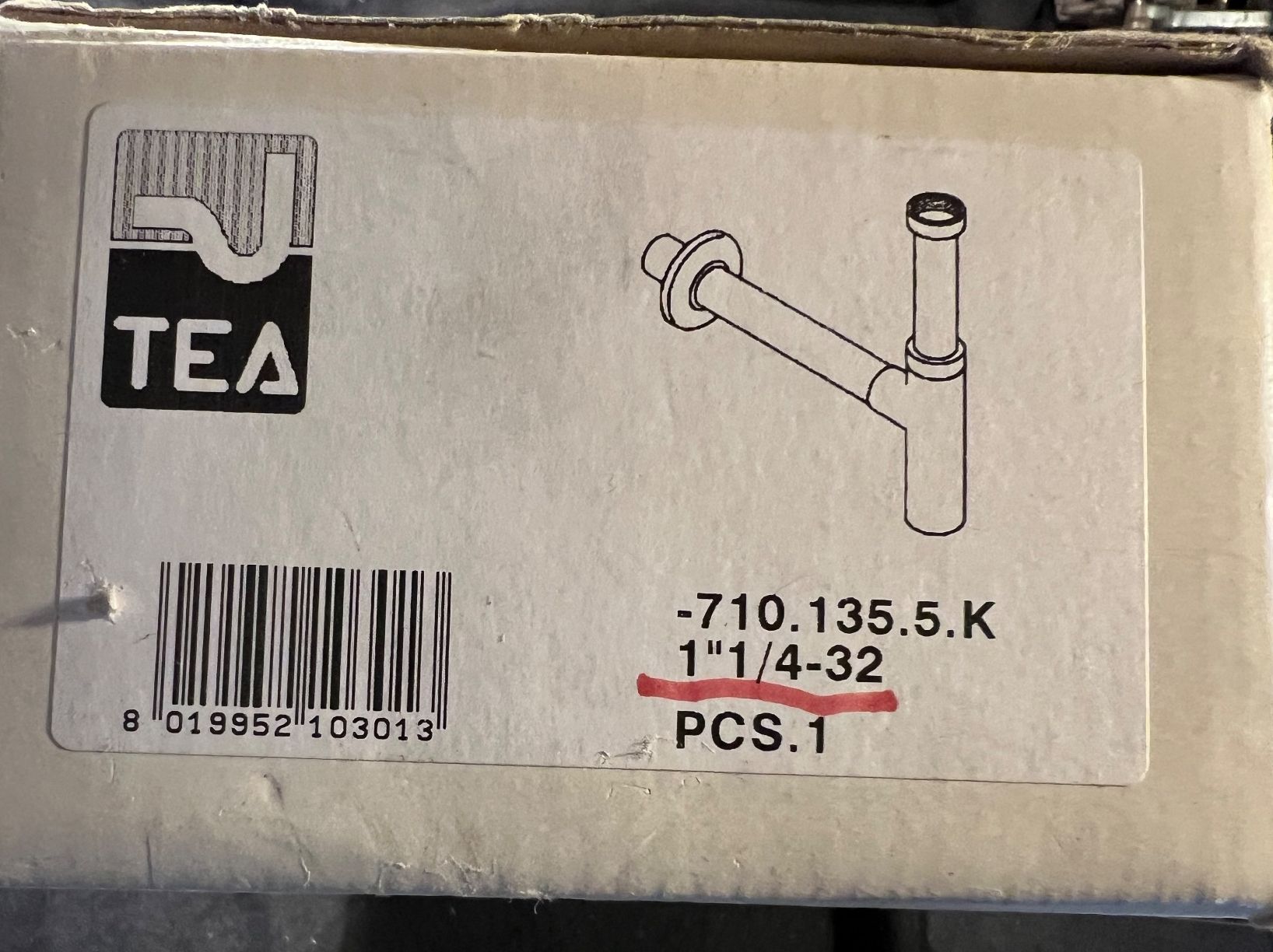 Rubinetteria: Neuer TEA Siphon 1 1/4", Geruchsverschluss, komplett – Nuovo e nell'imballaggio originale da Niederrohrdorf venduto da ledergerber 1
