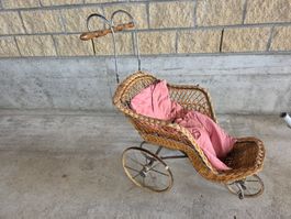 antiker Puppen Wagen Kinderwagen