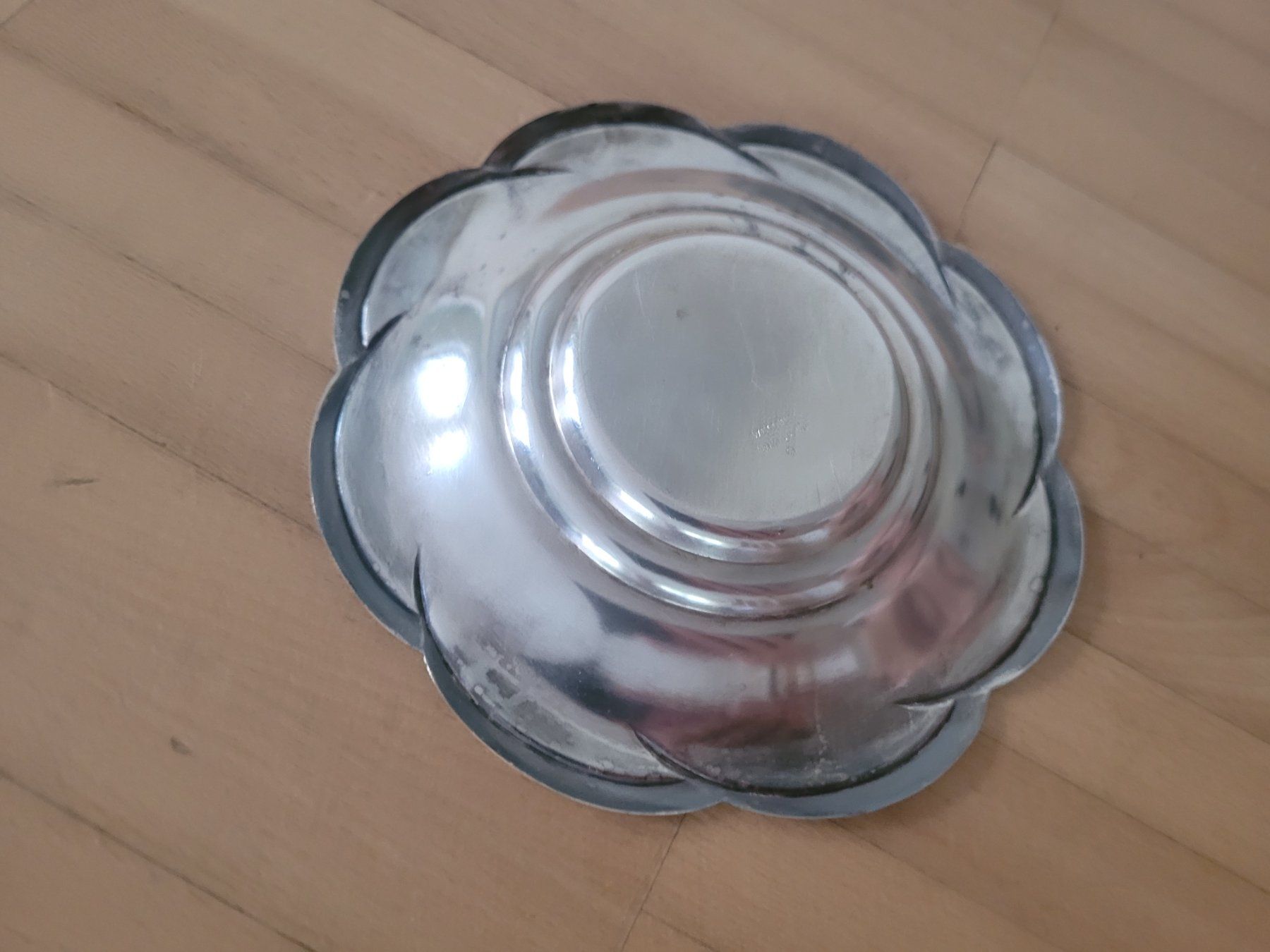Teller: Kleiner, alter versilberte Kerzenteller, Teller, 12.8cm – Gebraucht aus Bern von grisu_79 2