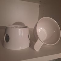 Schoko-Fondue, weiss, Keramik