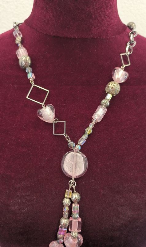 Catenine: Halskette modisch rosa silber Farben – Usato da Rüti ZH venduto da Restwert_Rueti_ZH 5