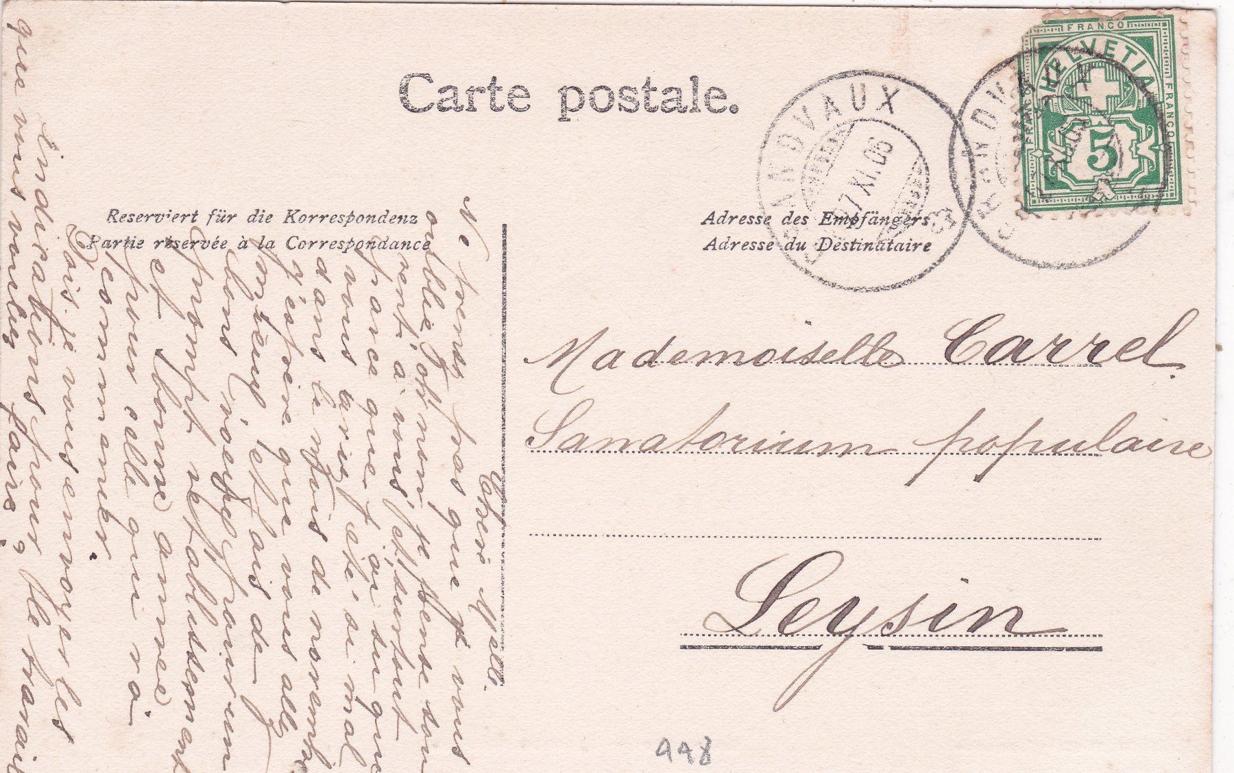 Cartoline postali: Lausanne Cascade du Flon 1906 – Usato da Herisau venduto da Lisegrat2008 1