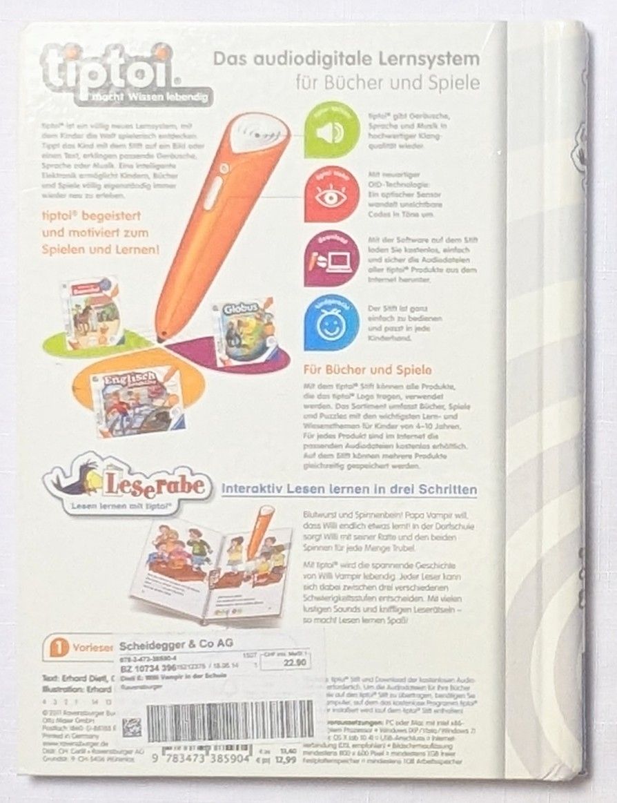 Libri: Tiptoi - Willi Vampir in der Schule Leserabe - Ravensburger – Usato da Wängi venduto da ABIZONE-86 5