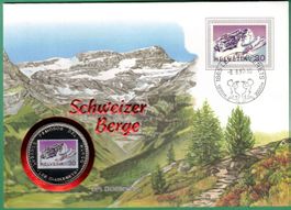1997 Münzbrief  Schweizer  Berge Münze