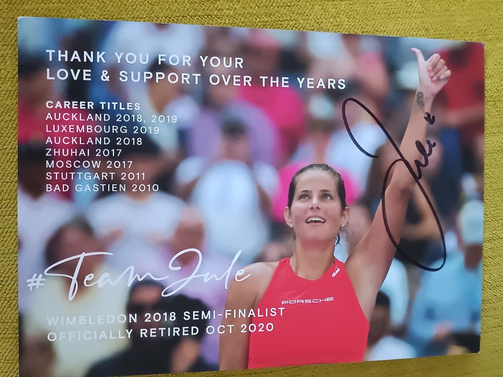 Julia Görges *Tennis*, Original Signed AK/Card 10x15 cm WTA Card