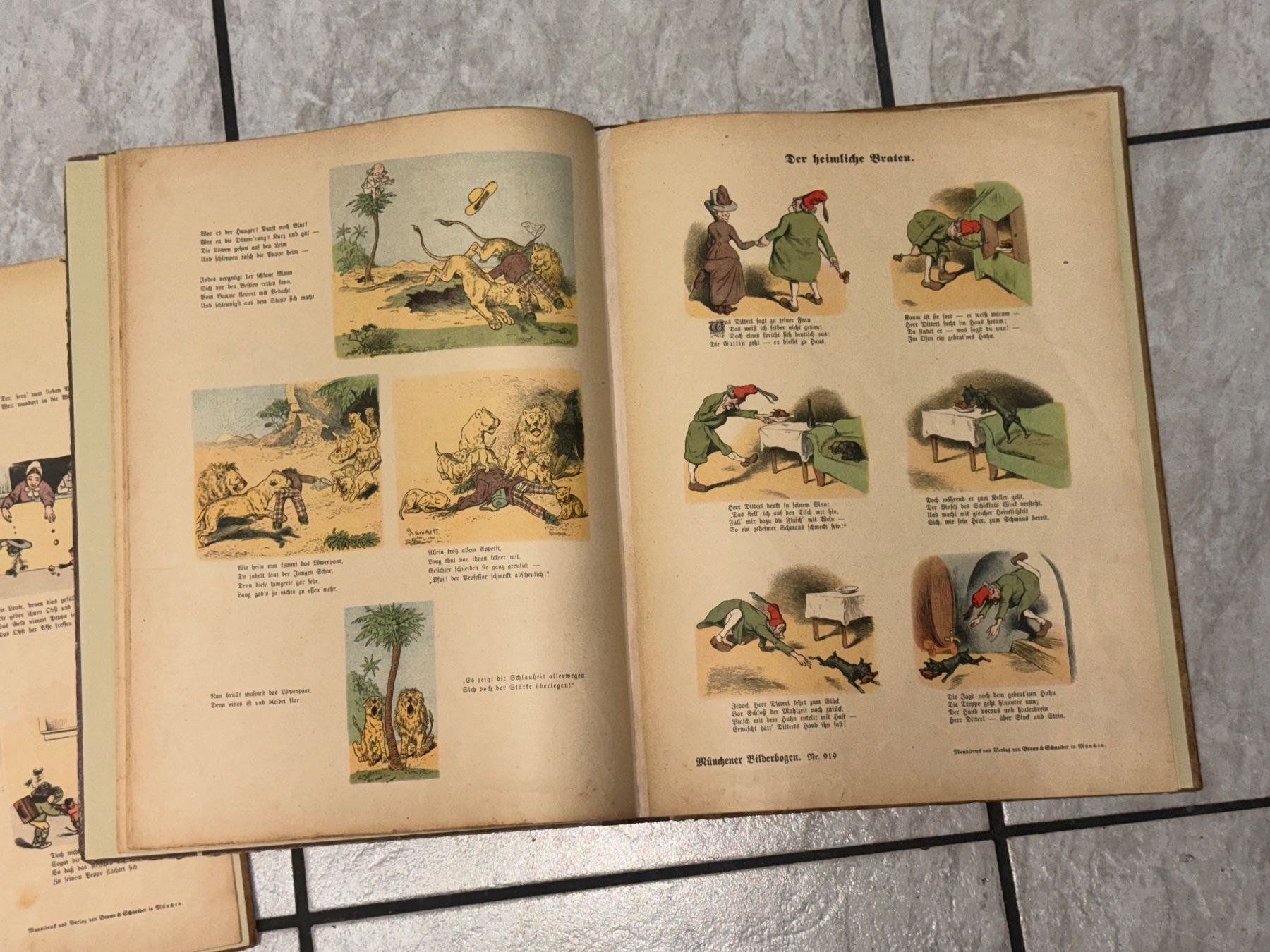 Libri: 2 Alte Bücher- Die lustigsten Münchner Bilderbogen. – Usato da Kaiseraugst venduto da Drasa 8