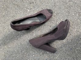 Talons en daim, bout ouvert