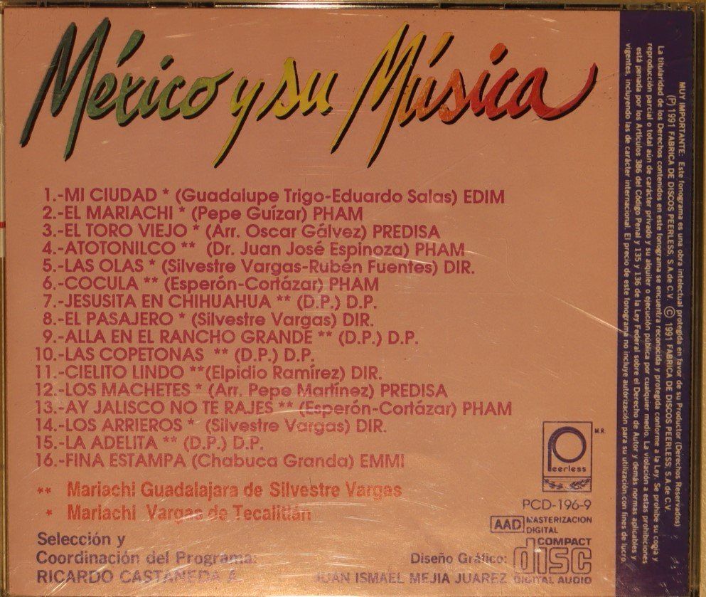 CD: Mexico Y Su Musica – Usato da Luzern venduto da CONTENTI 2