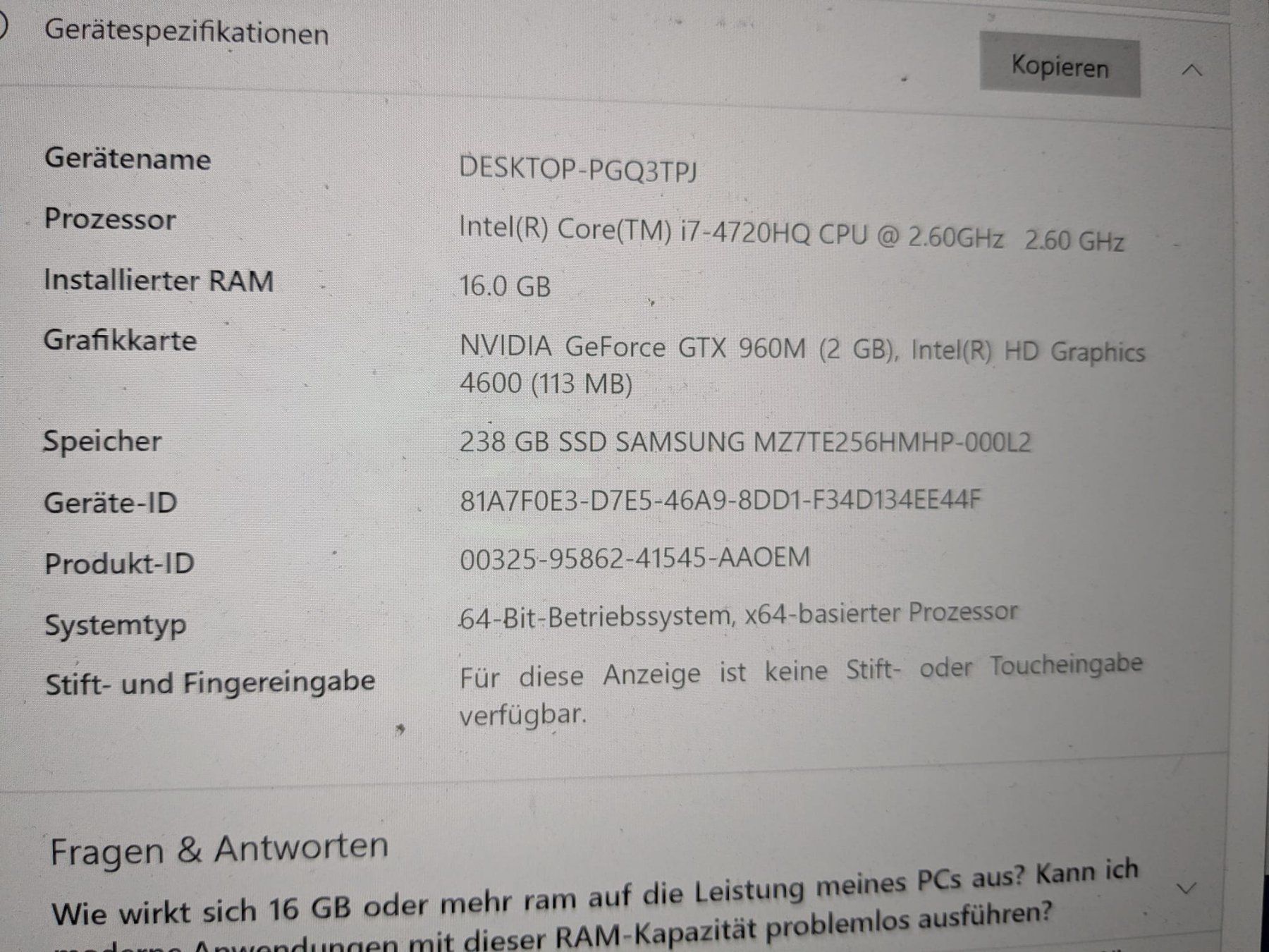 Lenovo Notebooks: Lenovo Y50-70 Gaming-/Multimedia-Notebook – Gebraucht aus Schlieren von monox 3