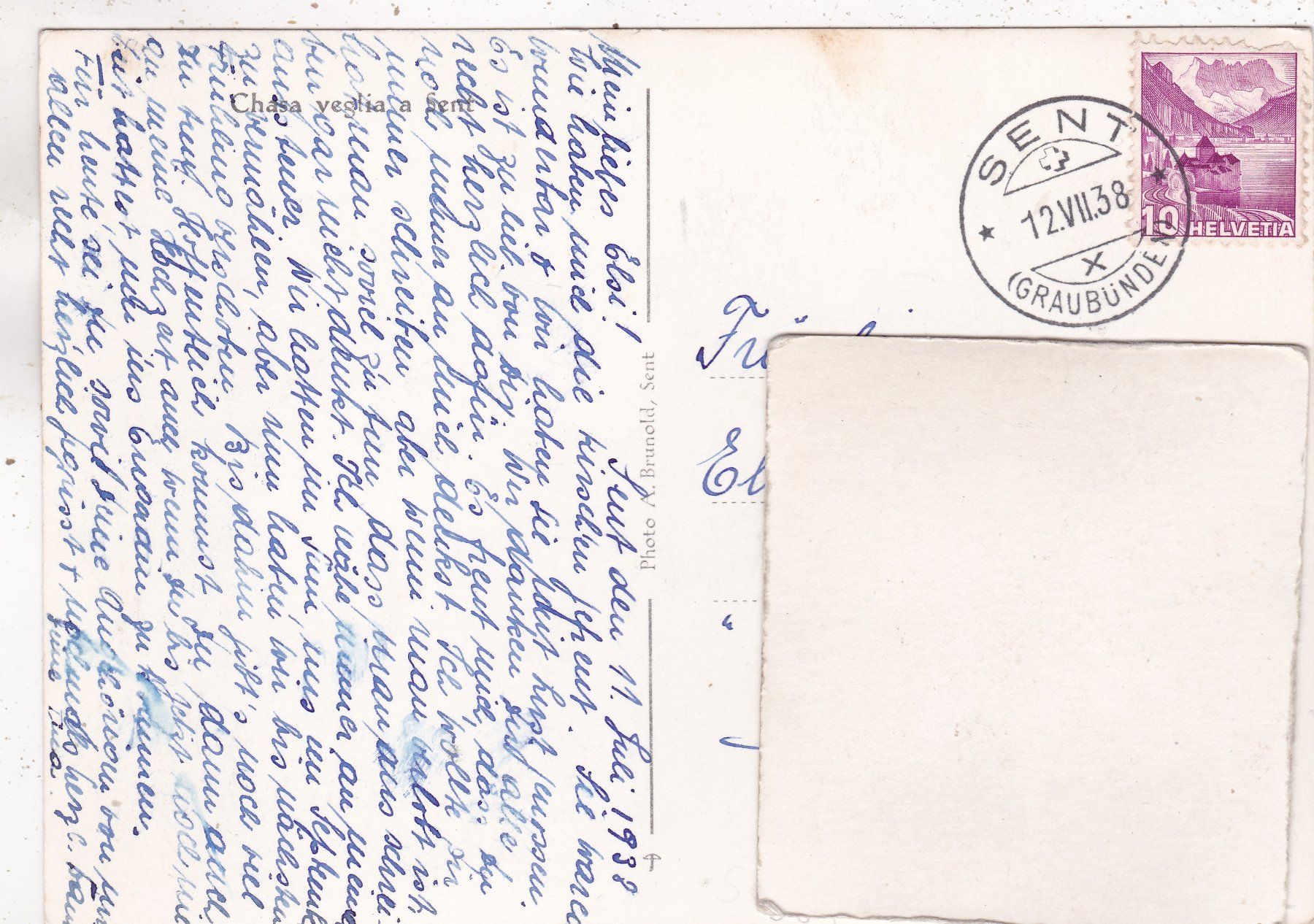 Cartes postales: Chasa veglia à Sent 1938 – D'occasion à Herisau par Lisegrat2008 1