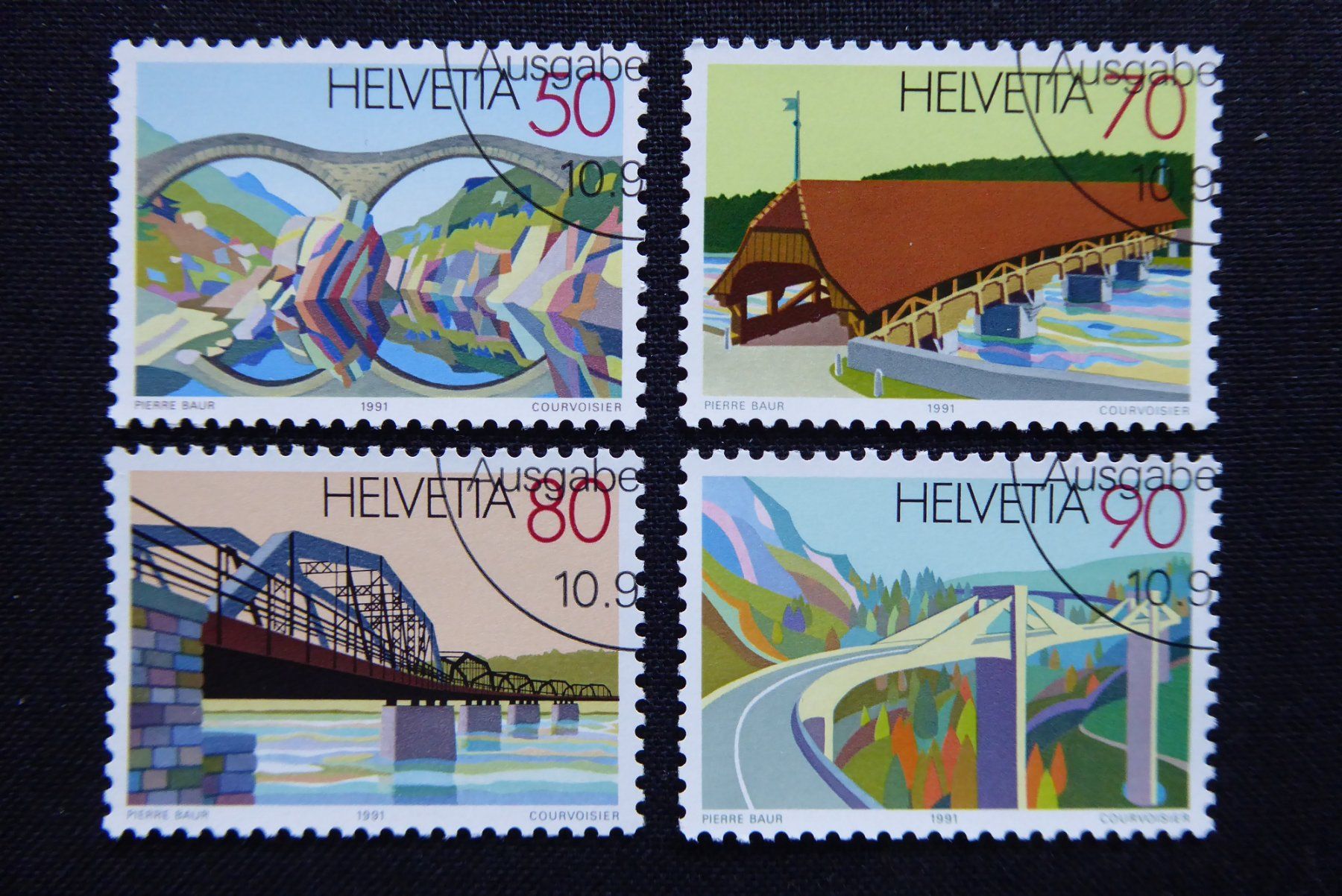 Tutti i francobolli: (S150) 1991: 814 - 817 ʘ – Usato da Basel venduto da scholle50