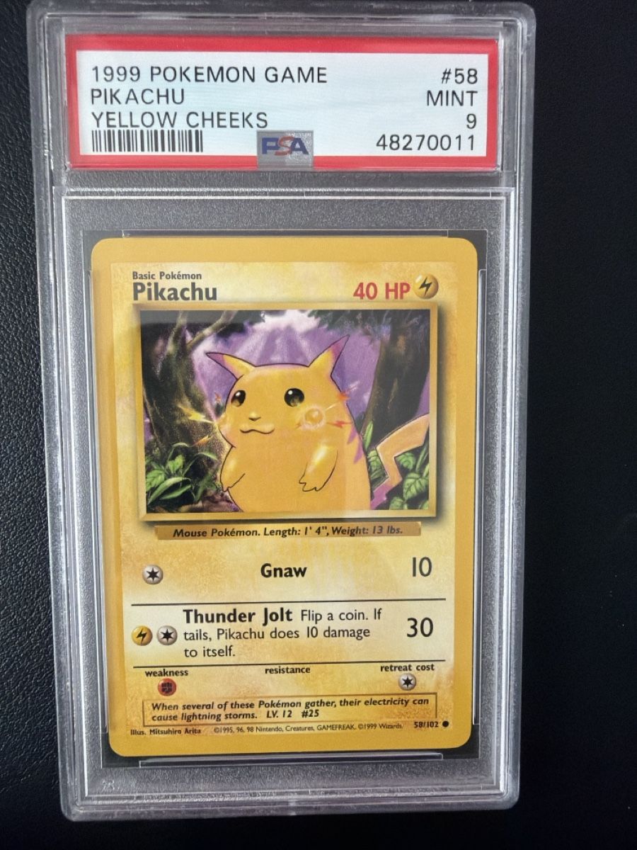 Pokémon Carte collezionabili: Pikachu 1999 Base Set Yellow Cheeks #58 PSA 9 Mint Englisch – Nuovo (secondo la descrizione) da Zürich venduto da saf_kv2d