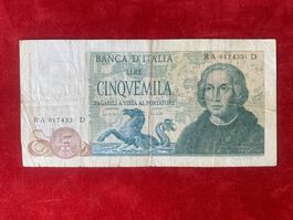 ITALIA - CinqueMila Lire 20 Maggio 1971 - Cristoro COLOMBO