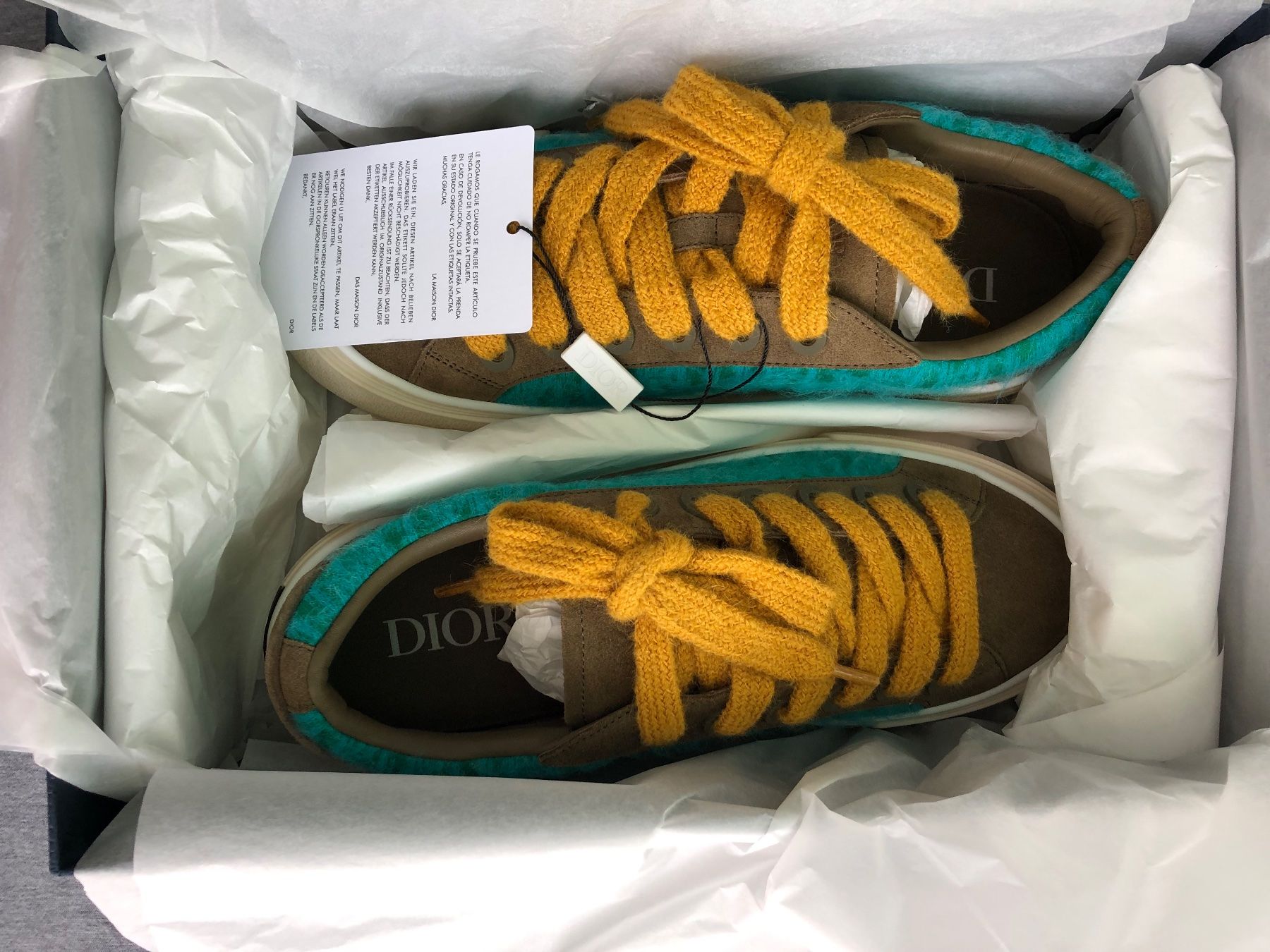 Dior Herrenschuhe: Dior B33 Tennis DO Mohair 650 Green/Light EU45 – Neu und originalverpackt aus Baar von tortuga72 5