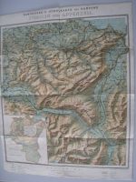 Schulkarte St. Gallen und Appenzell, alt 1915 gut erhalten