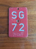Velonummer SG 72