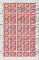 1968, Nr.357 kompletter Bogen mit Stempel LUZERN, sauber-O