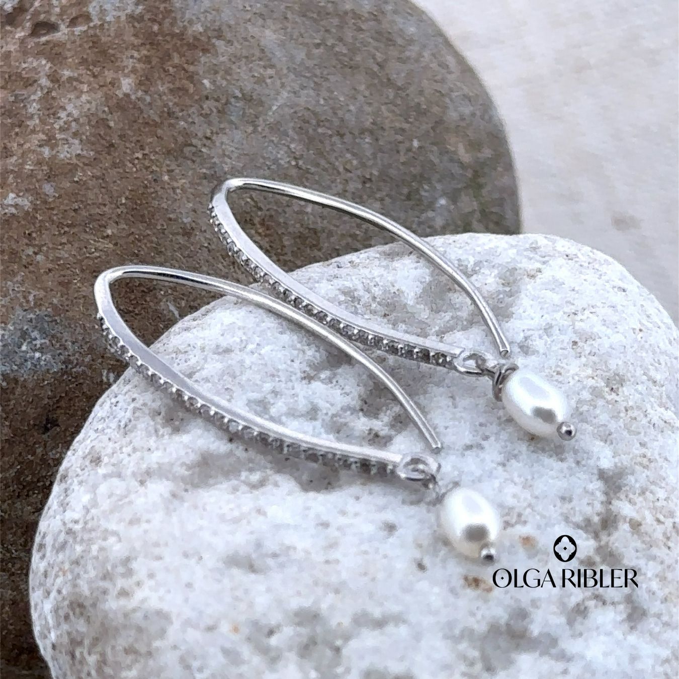 Olga Ribler Orecchini pendenti & Orecchini a lobo: Filigrane Sterling Silber 925 Ohrringe mit Perlen – Nuovo (secondo la descrizione) da Luzern venduto da Schmuckoutlet 1