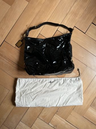 CAR SHOE - Lack Umhängetasche schwarz