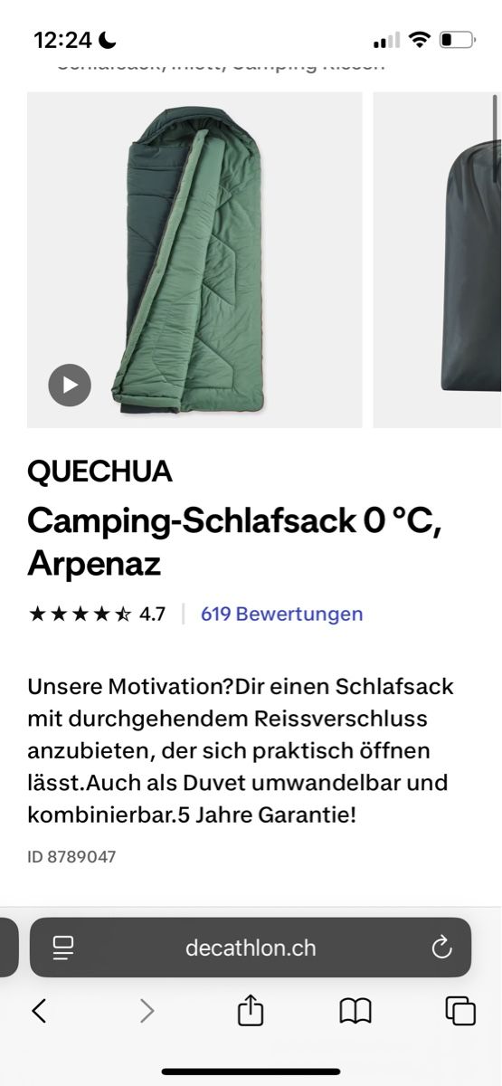 Sacchi a pelo: Camping-Schlafsack 0 °C, Arpenaz – Nuovo e nell'imballaggio originale da Meilen venduto da jessi98b 2