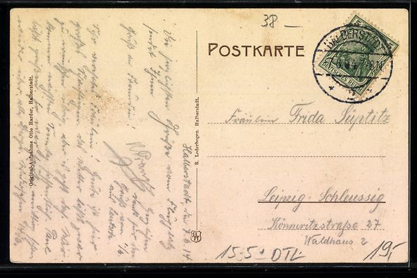 Foto & Poster: Halberstadt, Eindecker-Flugzeug im Fluge – Usato da Berlin venduto da bartko-reher 1