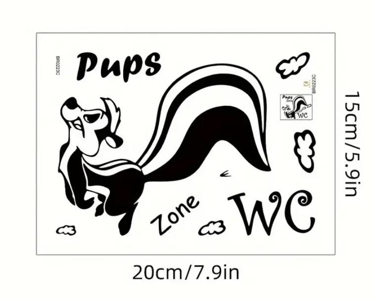 Aufkleber: WC Sticker Pups Zone – Neu und originalverpackt aus Langenbruck von Gumsi 2