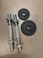 Hantels with 2.5kg x 8 and 1.25kg x 4 weights