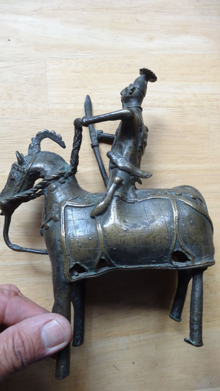 Statuette: Figurine cavalier bronze antique h. 21cm – Usato da Rebeuvelier venduto da falcon58 5