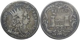 Italien, Livorno, 1/4 Tollero 1683, R!