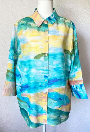 Leinenbluse von Chico’s Grösse 3.5 🔅Neu mit Etikett🔅