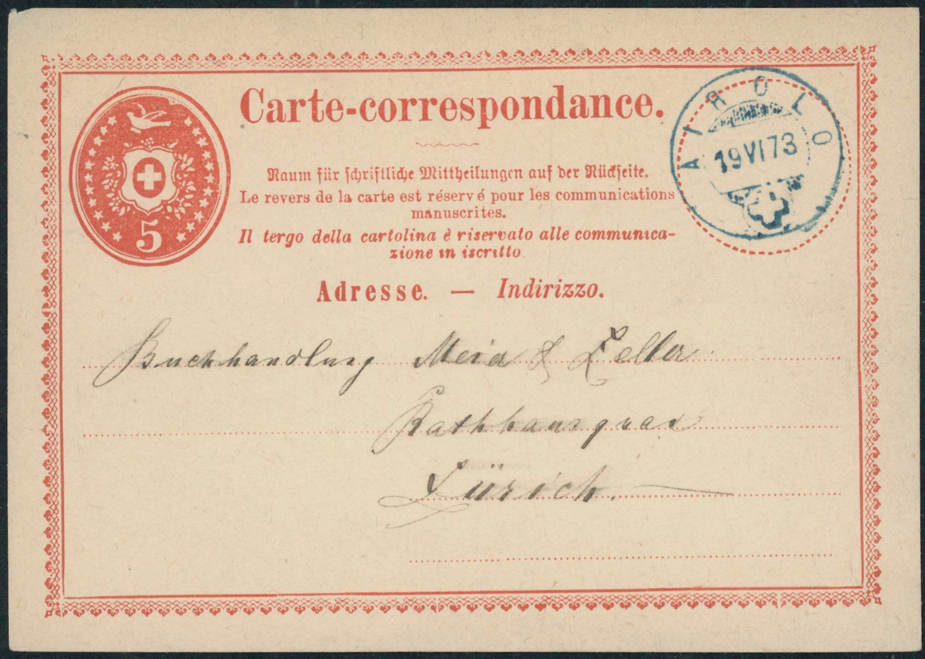 Tutti i francobolli: TI - Airolo - Karte – Usato da Schindellegi venduto da leecollect