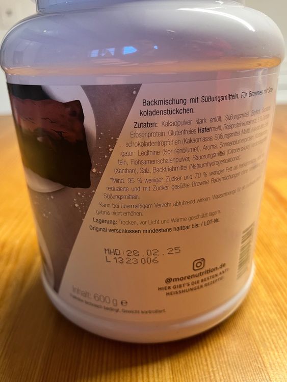 More Nutrition Protein Brownie Bowl Kaufen auf Ricardo