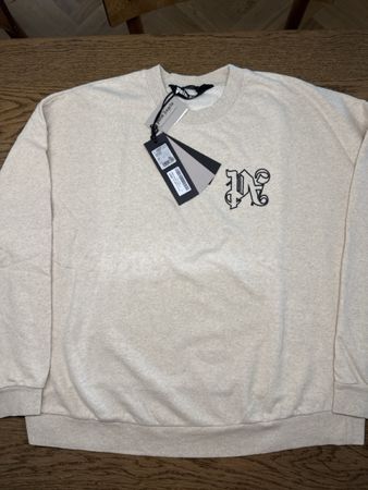 Palm Angels N Patch Sweatshirt - Cream - Size Small
