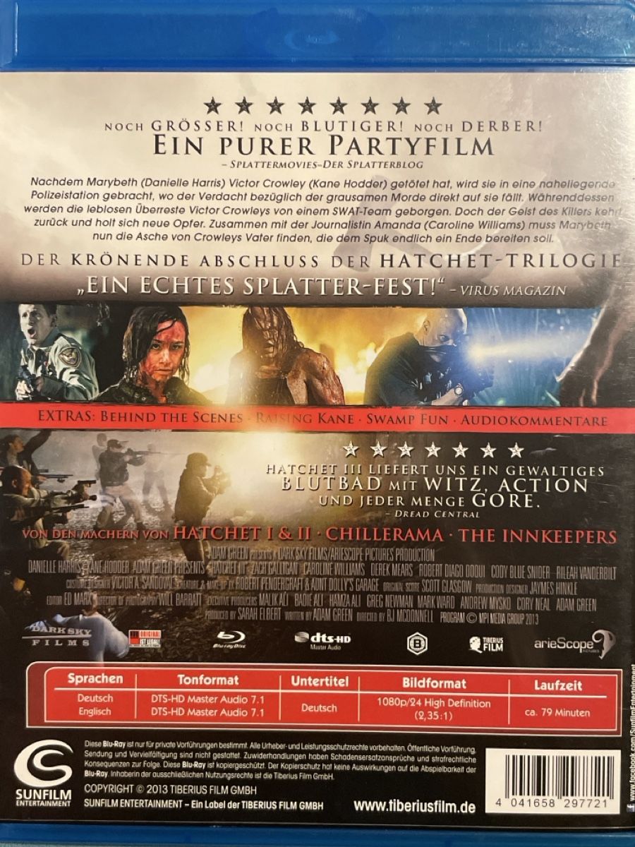 Tutti i DVDs: Hatchet 3  (2013) – Nuovo (secondo la descrizione) da Waldenburg venduto da Gonzo8 1