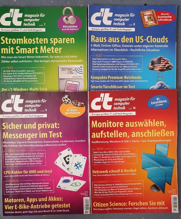 c't Magazin für Computertechnik: 7, 8, 9 und 10.2025 (Gebraucht) in ...