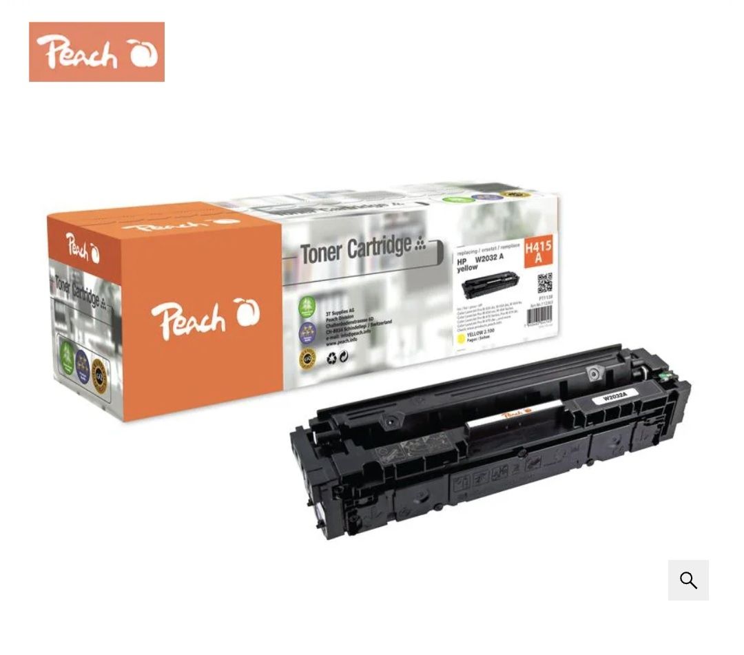 Hewlett Packard Cartucce per stampanti & toner: Peach Toner HP 415A Yellow – Nuovo e nell'imballaggio originale da Schüpfheim venduto da ZihR 1
