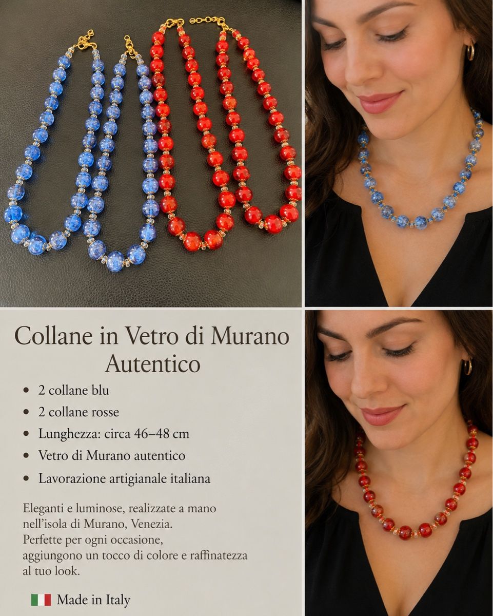 Murano Catenine: Collana Murano autentica  – Nuovo (secondo la descrizione) da Paradiso venduto da fio_mhn6